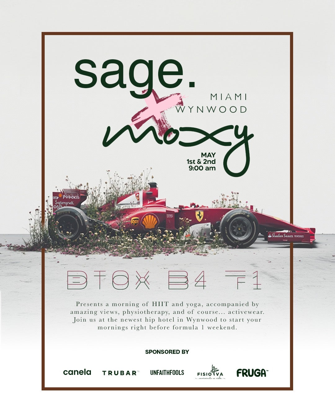 Moxy x sage. May 1st 9AM